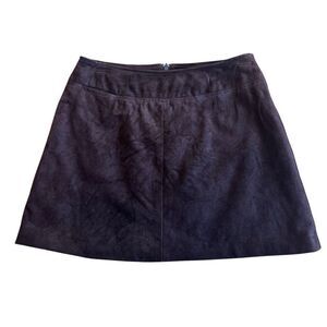 BCBGMaxazria Women's Brown Calf Suede Micro Mini Skirt Size 2